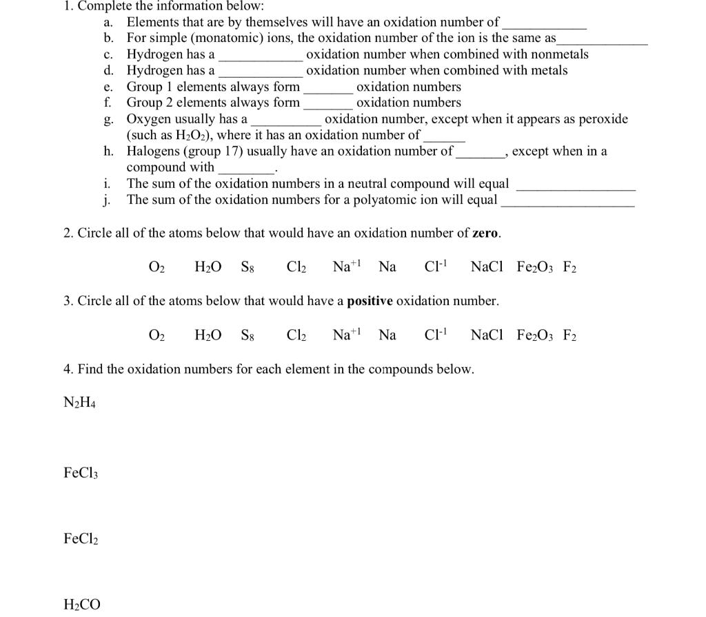 Solved a. 1. Complete the information below: Elements that | Chegg.com