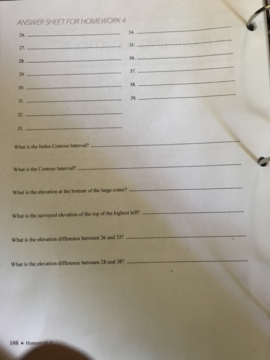 Solved Lab Determining Elevations On The Topographic Map Chegg