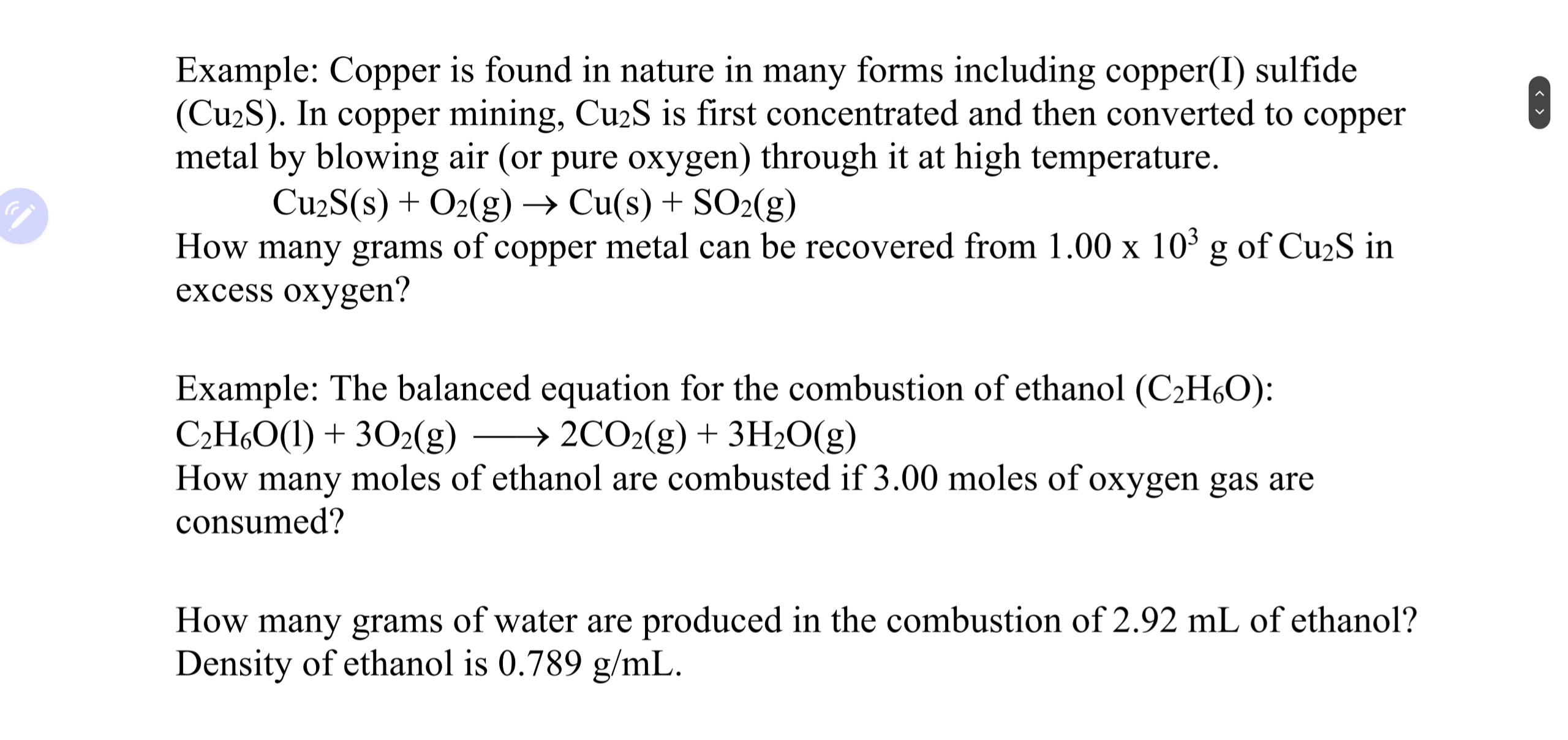 Solved Example: Copper is found in nature in many forms | Chegg.com