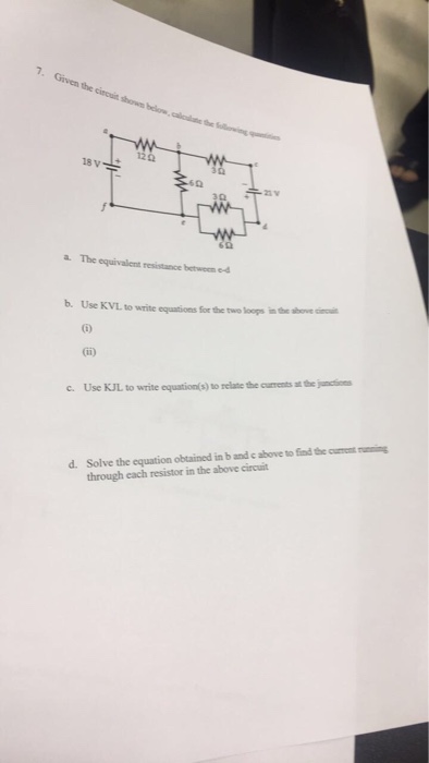 Solved Given the circuit shown below, calculate the | Chegg.com