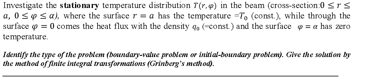 Solved Investigate the stationary temperature distribution | Chegg.com