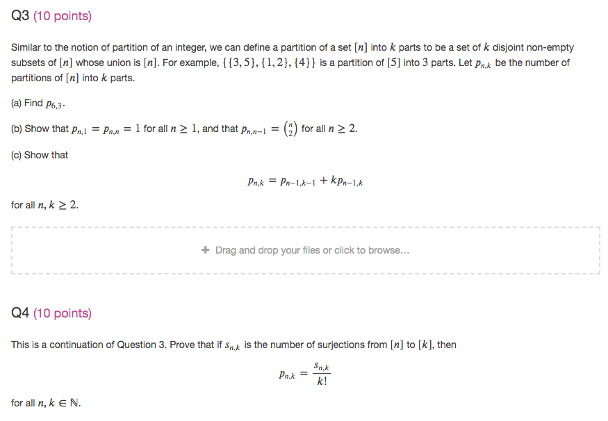 Solved Q3 (10 points) Similar to the notion of partition of