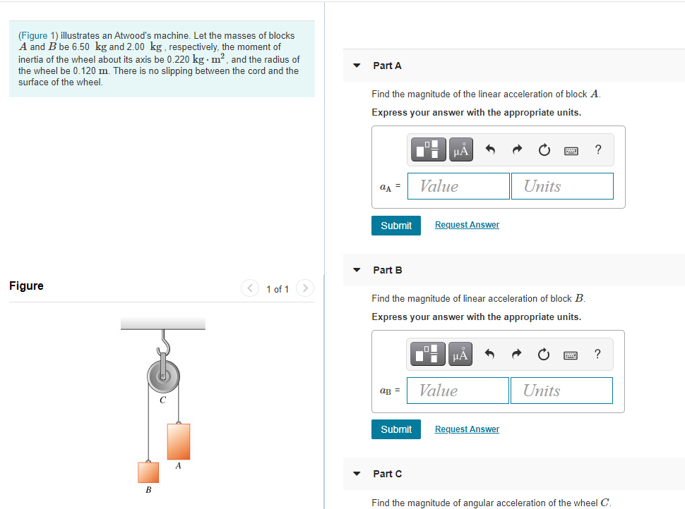 Solved (Figure 1) Illustrates An Atwood's Machine. Let The | Chegg.com