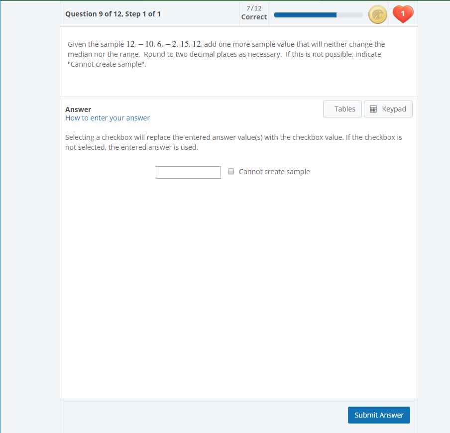 Solved Question 9 of 12, Step 1 of 1 7/12 Correct Given the | Chegg.com