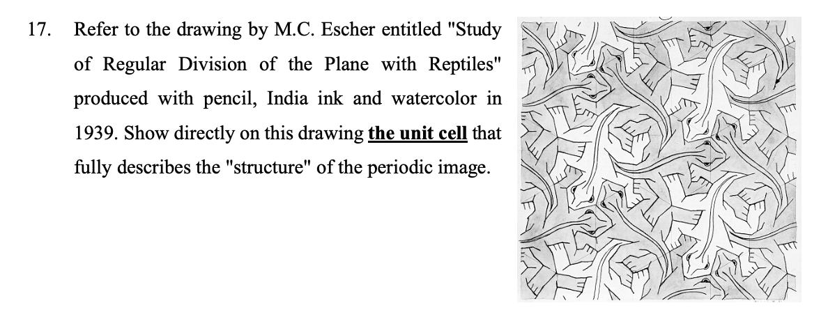 Solved 17. Refer to the drawing by M.C. Escher entitled | Chegg.com