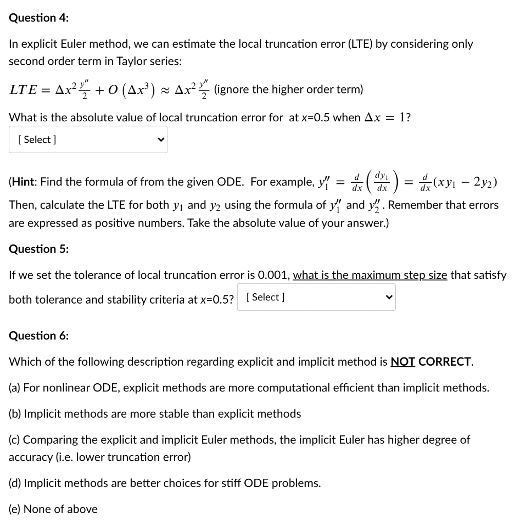 Solved Consider the system of ODE with initial values: dyı | Chegg.com