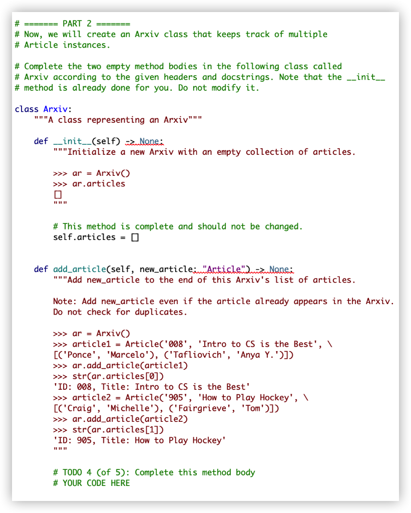 Solved # In this question, there are 5 different method | Chegg.com
