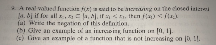 Solved 9. A real-valued function f(x) is said to be | Chegg.com