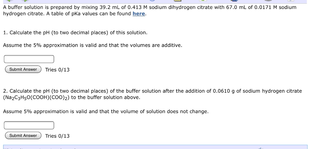 Solved A buffer solution is prepared by mixing 39.2 mL of | Chegg.com