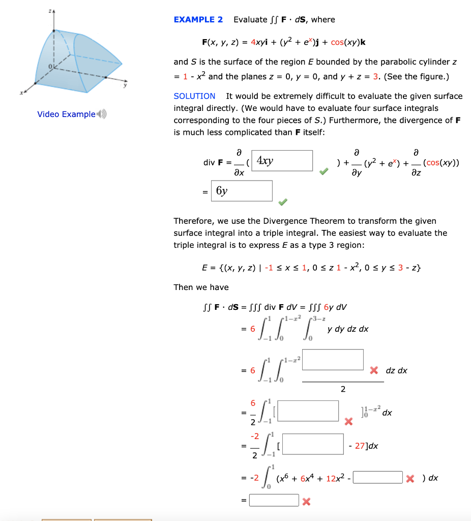 Solved Example 2 Evaluate Ssf Ds Where F X Y Z 4xyi Chegg Com