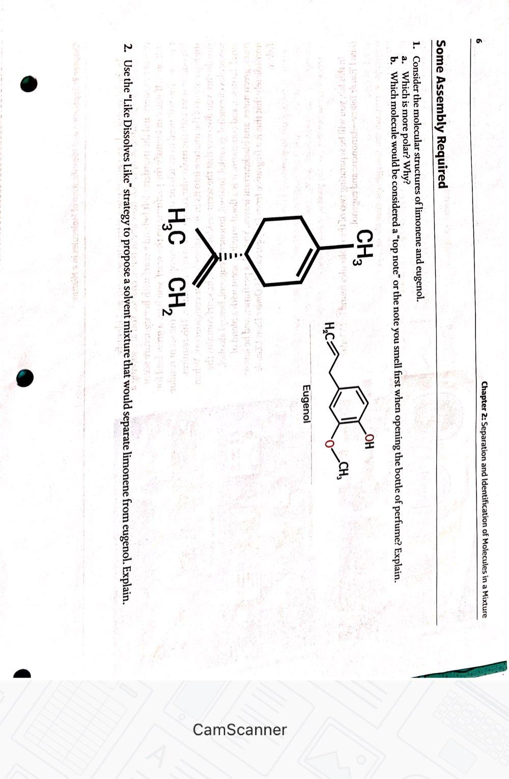 Solved 6 Chapter 2: Separation and Identification of | Chegg.com