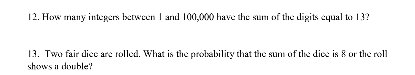 Solved 12. How many integers between 1 and 100,000 have the | Chegg.com