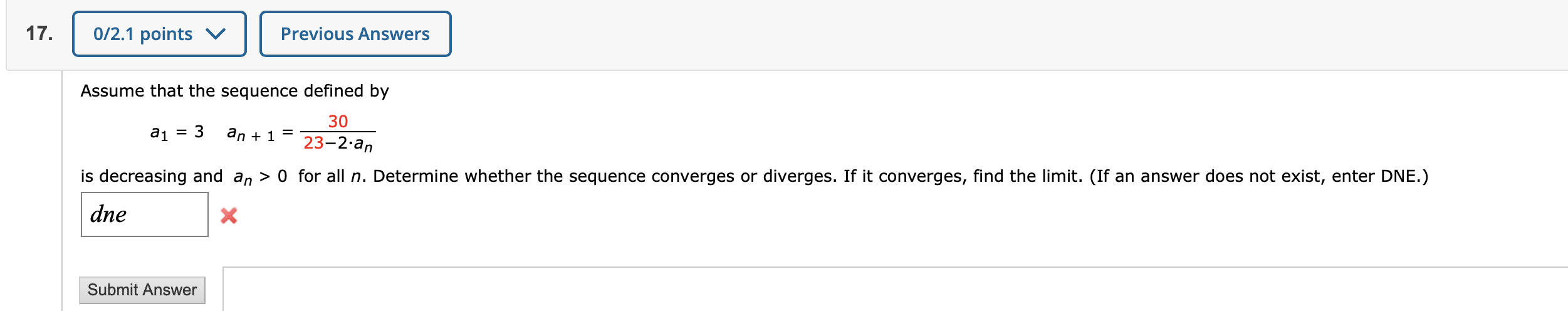 Solved 0/2.1 points V Previous Answers Assume that the | Chegg.com