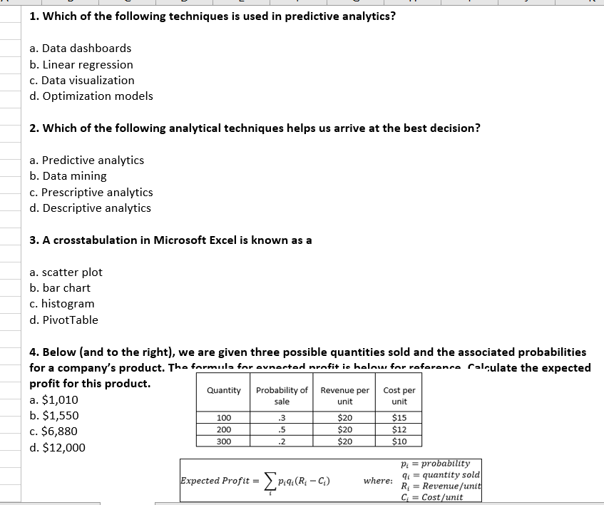 Solved 1. Which of the following techniques is used in | Chegg.com