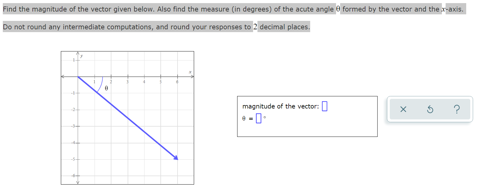 Solved Find the magnitude of the vector given below. Also | Chegg.com