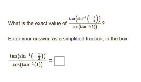 Solved What is the exact value of | Chegg.com