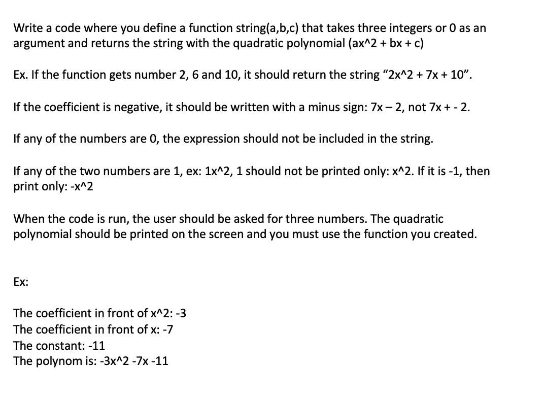 Solved Write a code where you define a function | Chegg.com