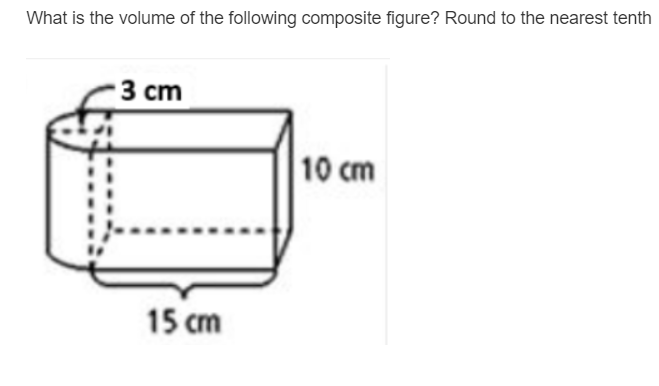 Solved What is the volume of the following composite figure? | Chegg.com