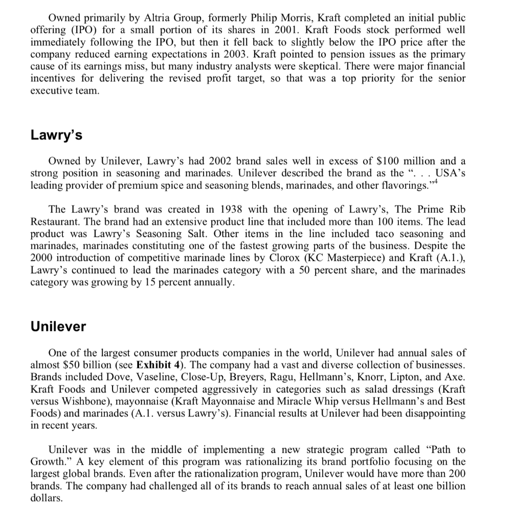 1. Characterize A.1. Steak Sauce's business. Describe