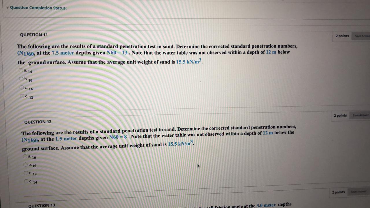Solved Question Completion Status: 2 points Save Answe | Chegg.com