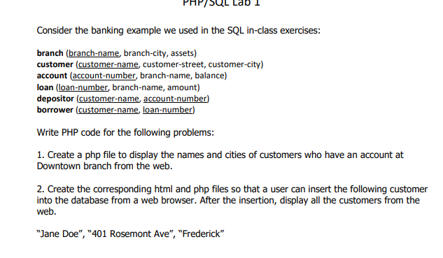 Solved PHP/SQL Please I need a screenshot of the | Chegg.com