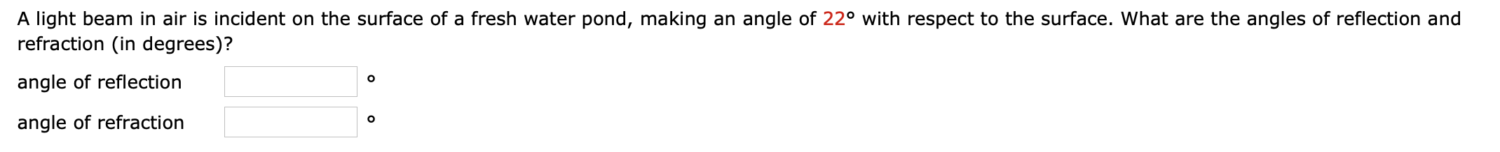Solved A light beam in air is incident on the surface of a | Chegg.com