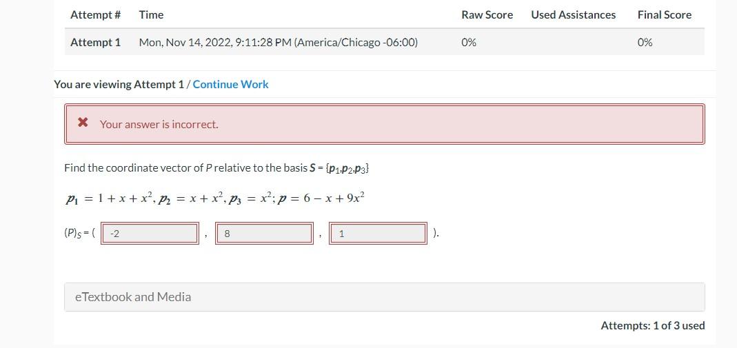 Solved Find The Coordinate Vector Of P Relative To The Basis | Chegg.com