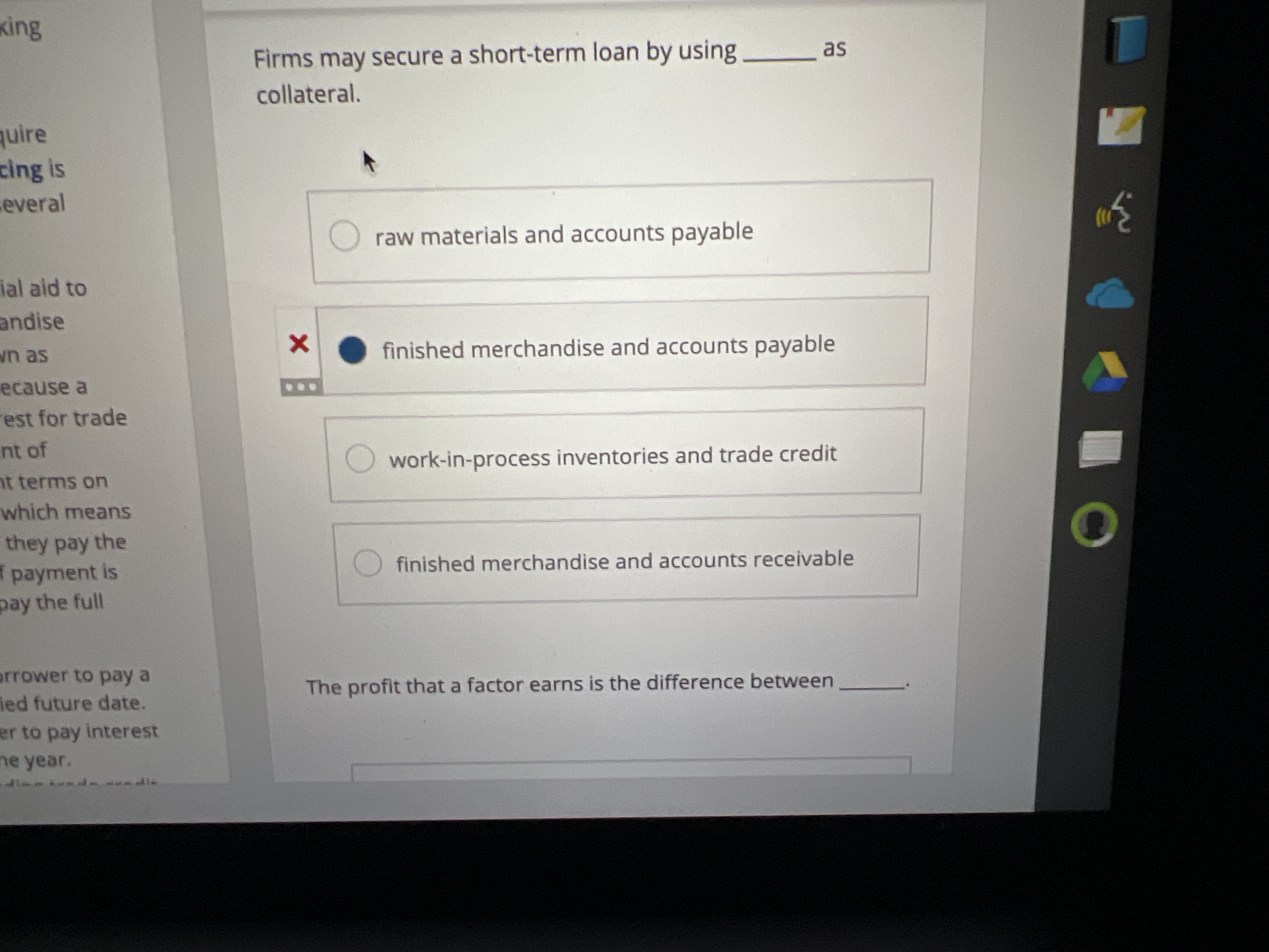 Solved Firms may secure a short-term loan by using as | Chegg.com