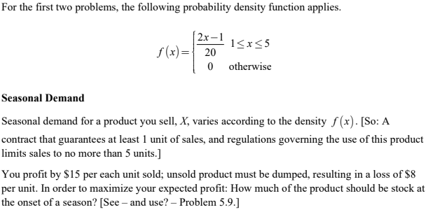 For the first two problems, the following probability | Chegg.com