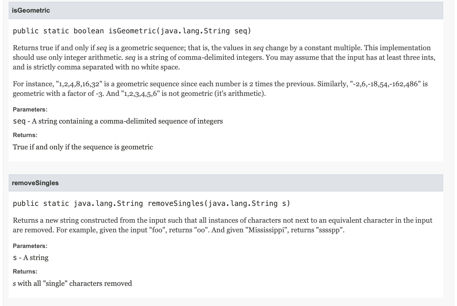 Solved is Geometric public static boolean | Chegg.com