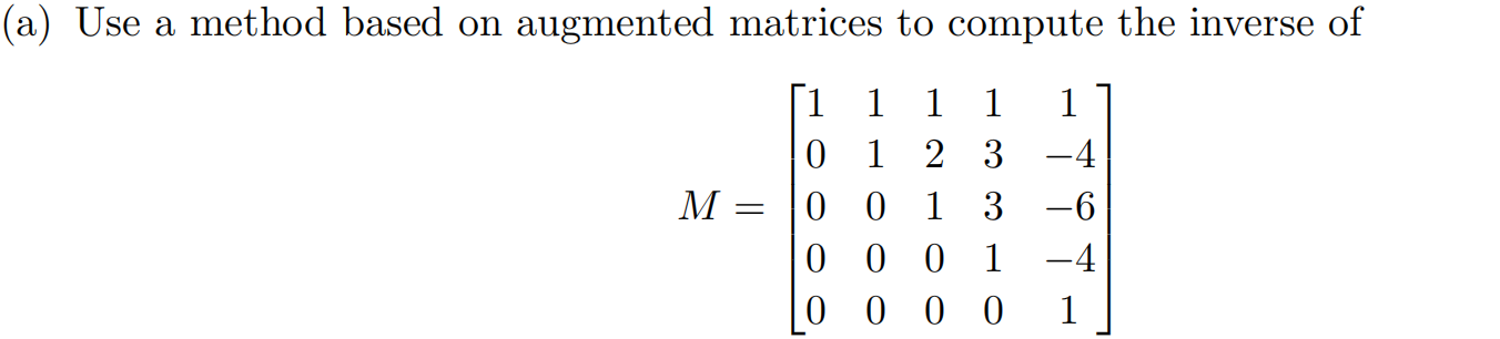 Solved (a) ﻿Use a method based on augmented matrices to | Chegg.com