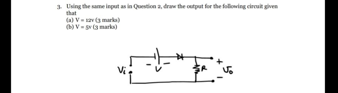 Solved 3. Using the same input as in Question 2, draw the | Chegg.com