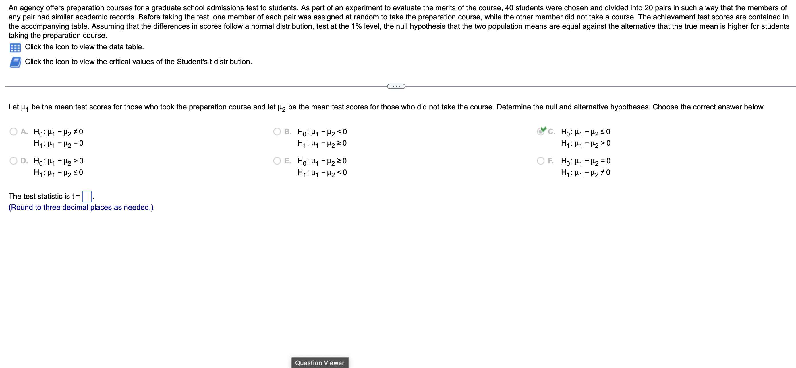 Taking The Preparation Course.Click The Icon To View | Chegg.com