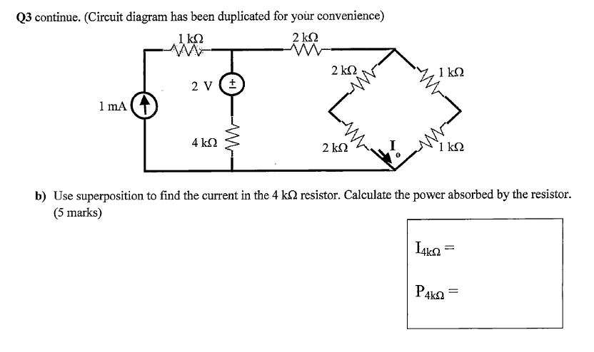 Solved Q3 [10 marks] For the given circuit diagram below, 1 | Chegg.com