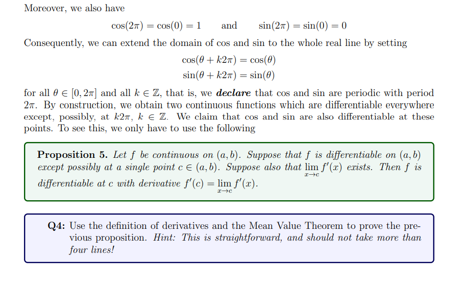 Use The Definition Of Derivatives And The Mean Chegg Com