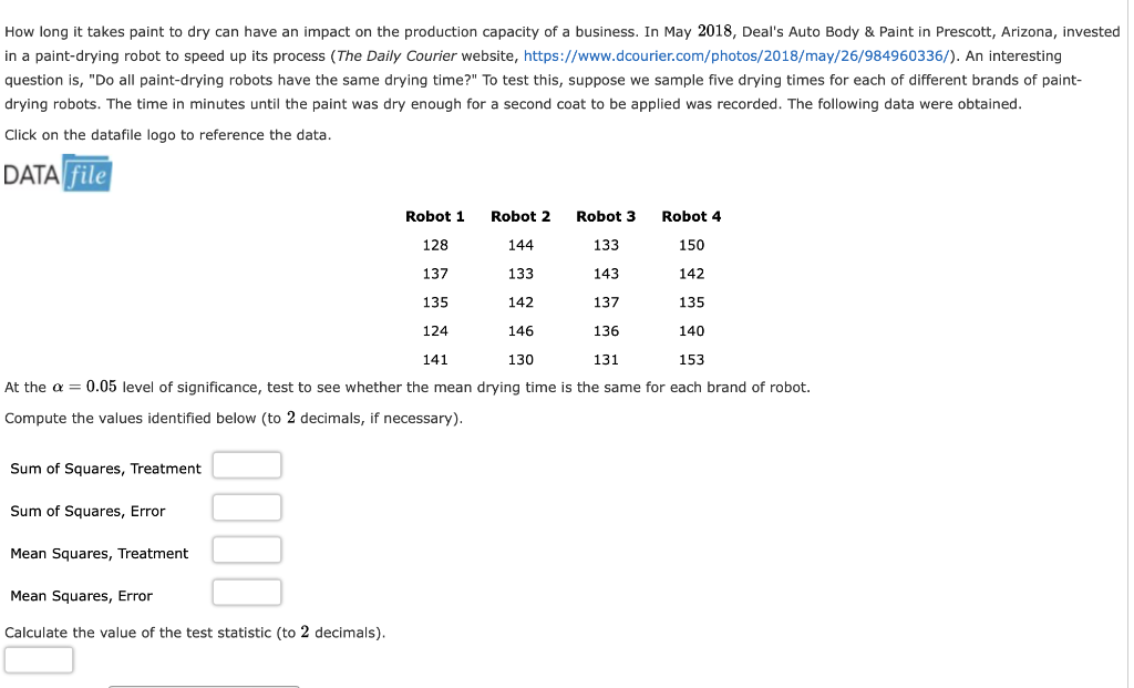 Solved How long it takes paint to dry can have an impact on