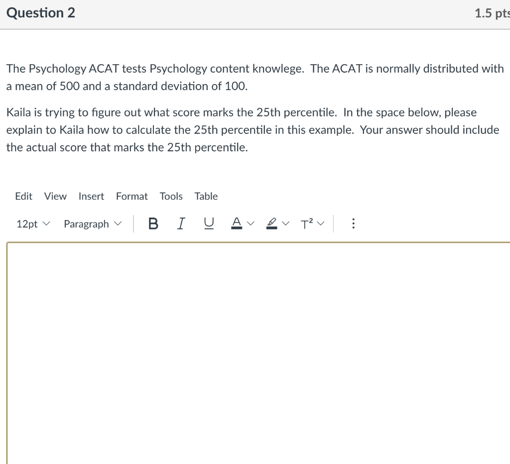 Solved The Psychology ACAT tests Psychology content | Chegg.com