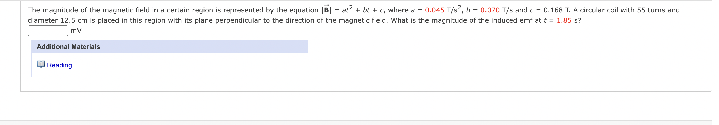 Solved = = = The magnitude of the magnetic field in a | Chegg.com