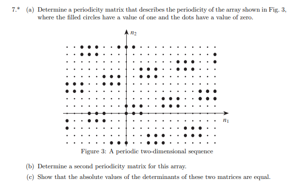 Solved 7.* (a) Determine a periodicity matrix that describes | Chegg.com