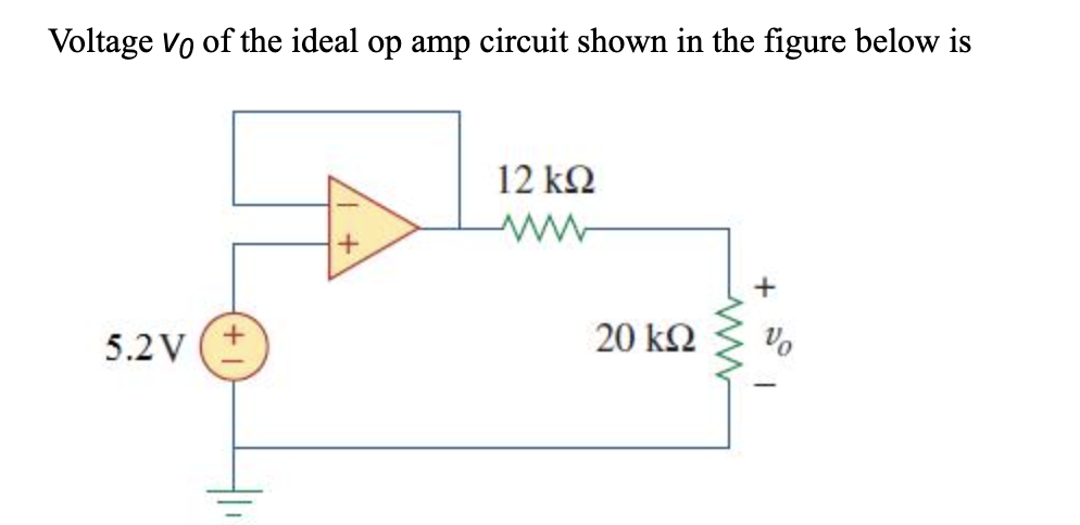 Solved Voltage v0 ﻿of the ideal op amp circuit shown in the | Chegg.com