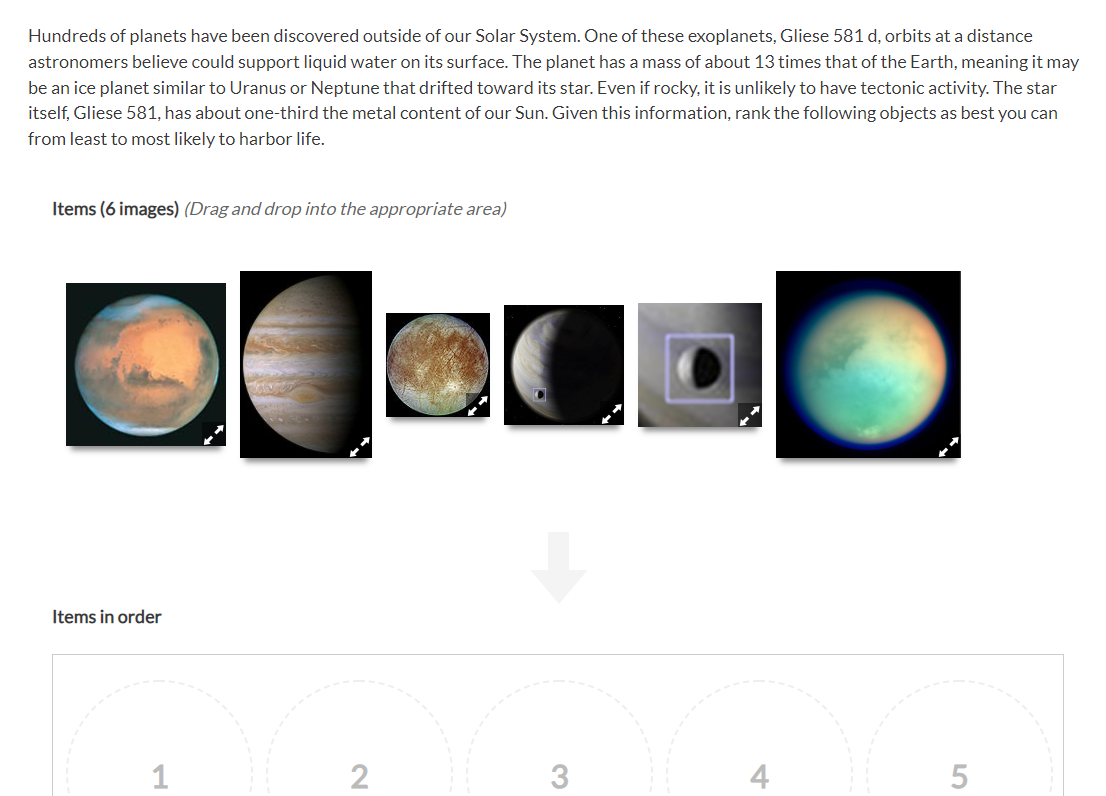 gliese 581 solar system model