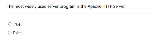 Solved The most widely used server program is the Apache | Chegg.com