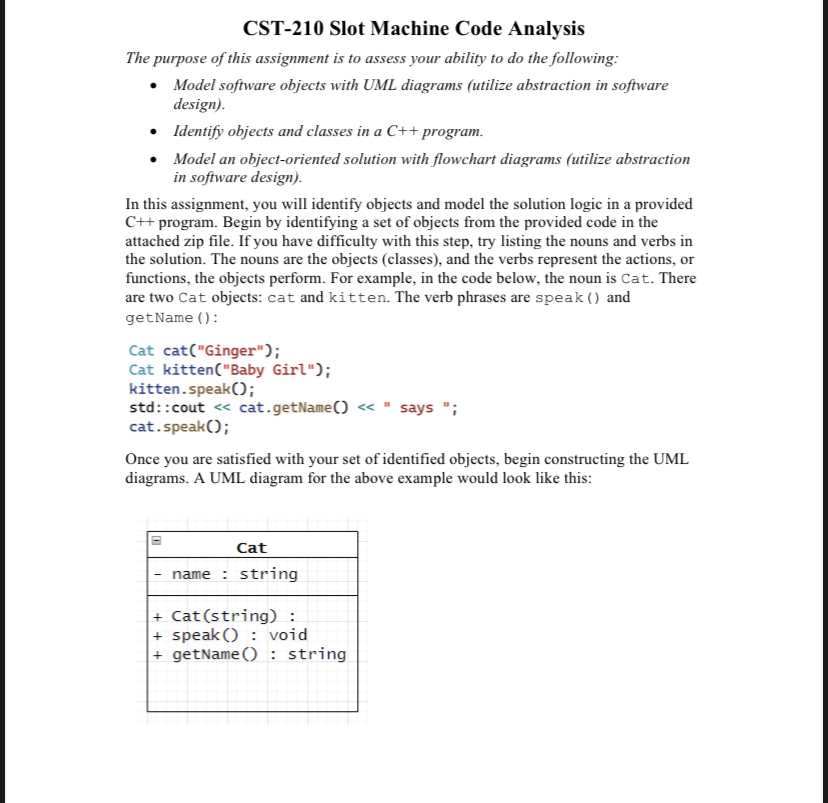 Solved CST-210 Slot Machine Code Analysis The purpose of | Chegg.com
