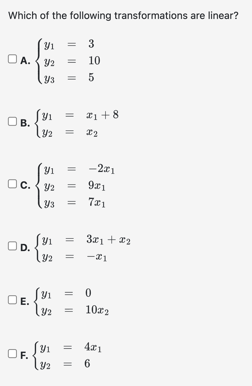 solved-which-of-the-following-transformations-are-linear-a-chegg