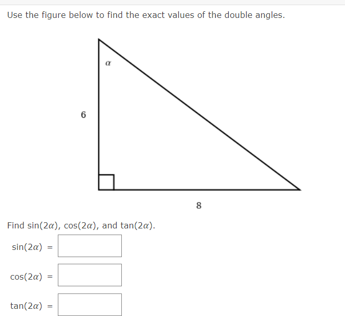 Solved Use the figure below to find the exact values of the | Chegg.com