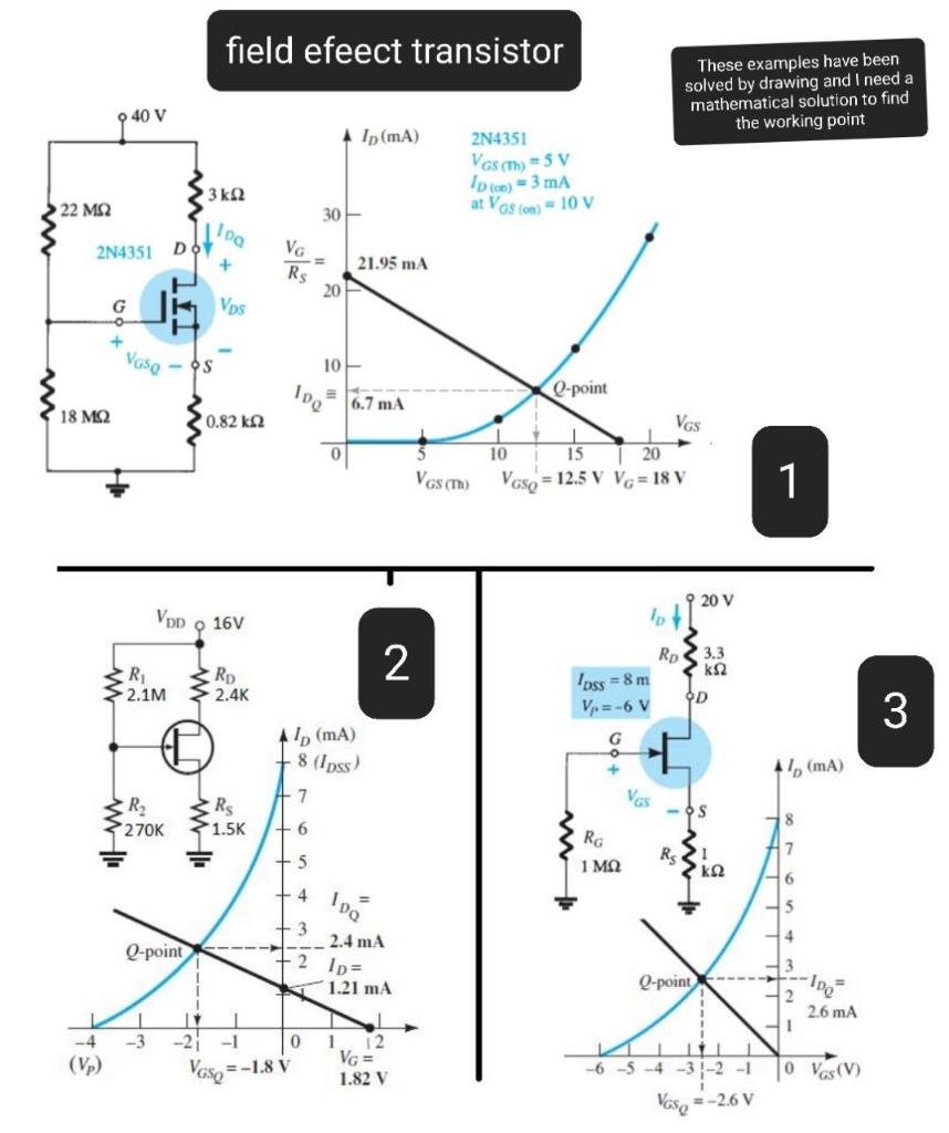 Solved field efeect transistor These examples have been | Chegg.com