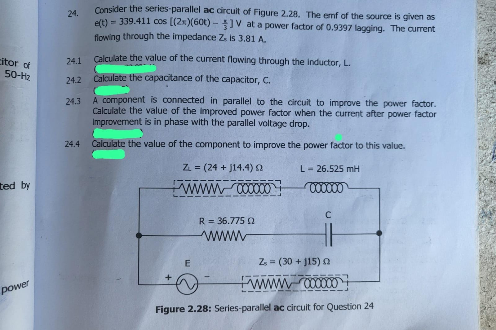 Solved Consider The Series-parallel Ac Circuit Of Figure | Chegg.com ...