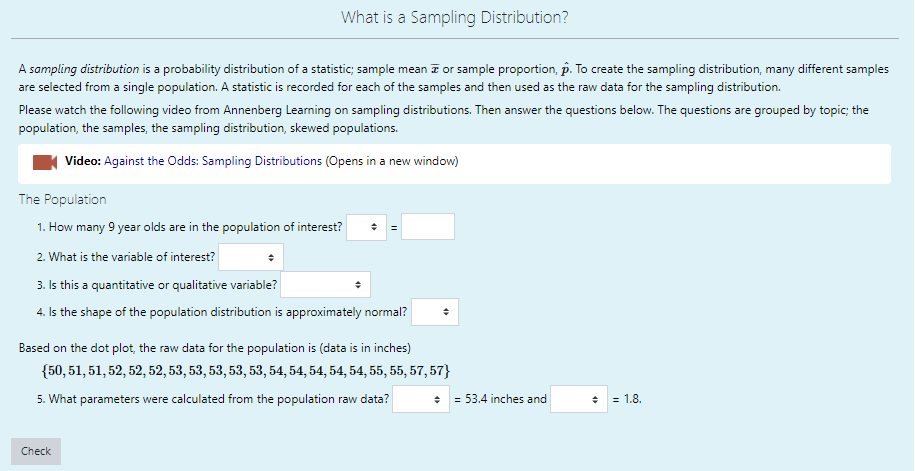 What Is A Sampling Distribution A Sampling Chegg Com