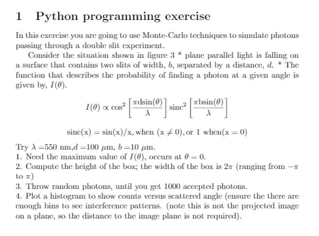 1 Python Programming Exercise In This Exercise You | Chegg.com