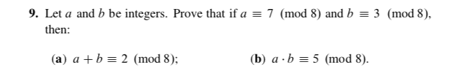 Solved 9. Let A And B Be Integers. Prove That If A Then 7 | Chegg.com